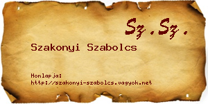 Szakonyi Szabolcs névjegykártya