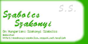 szabolcs szakonyi business card